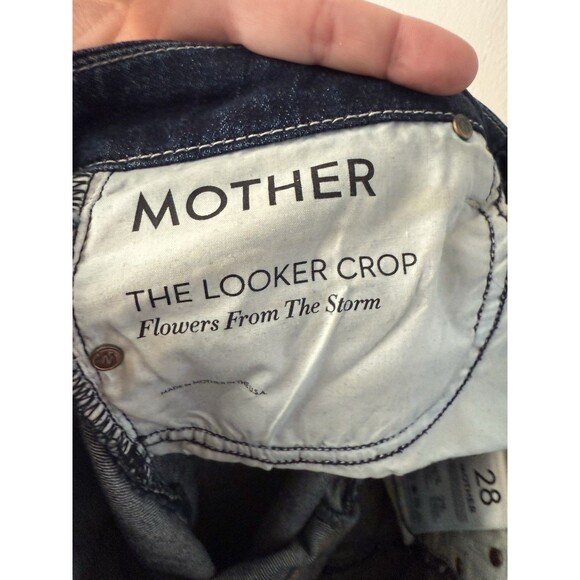Mother Women’s 28 Jeans The Looker Crop Flowers From The Storm - Picture 11 of 11